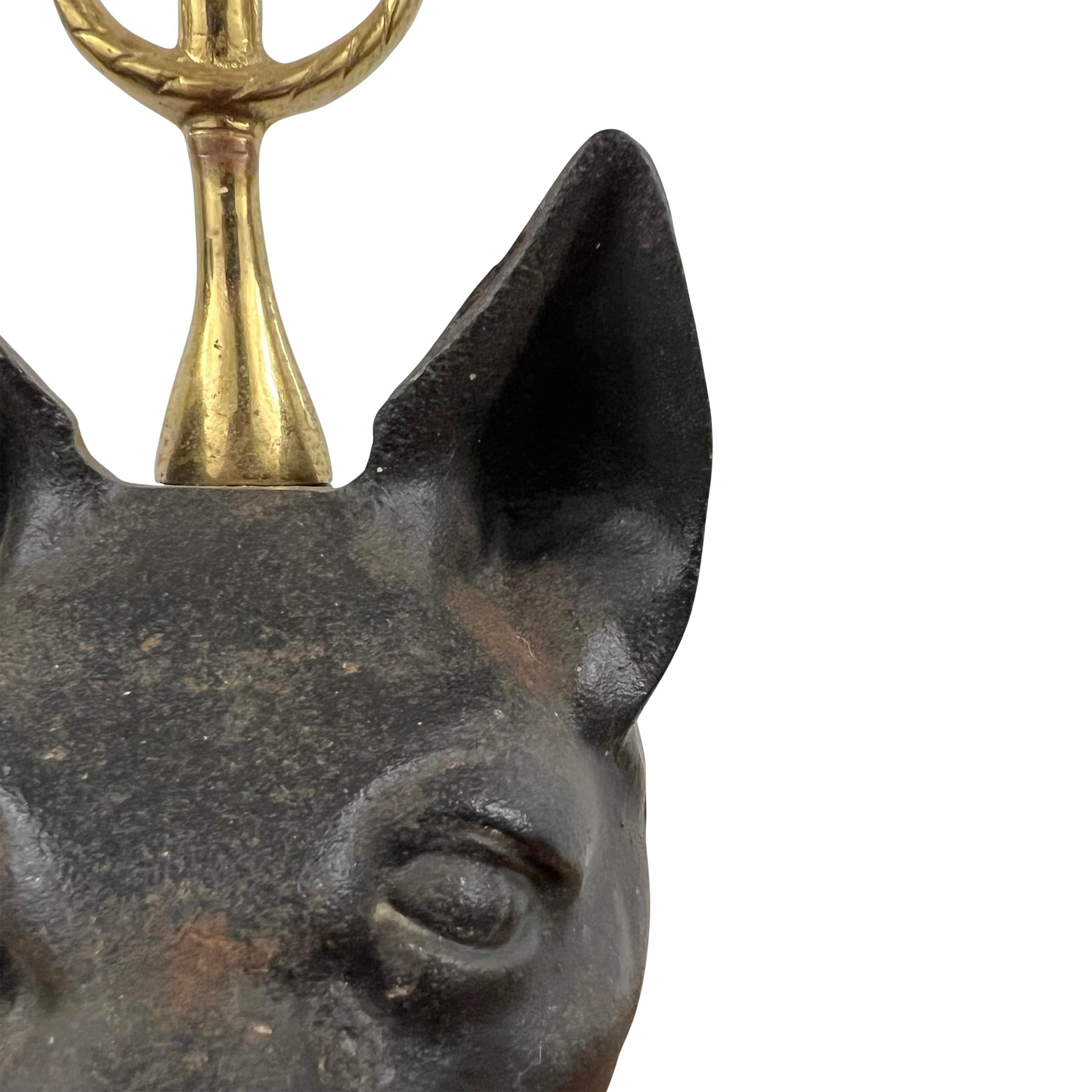 Brass and Iron Fox Doorstop For Sale 3