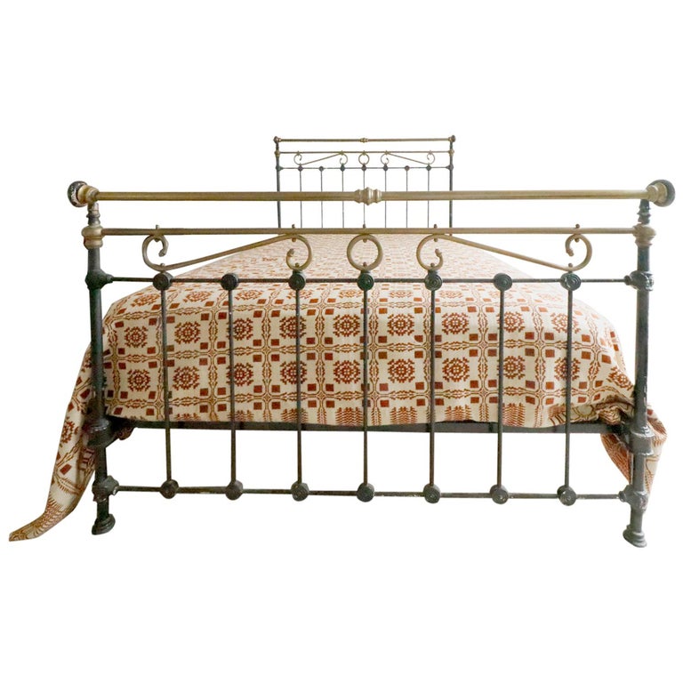 Brass and Iron Full Size Bed Frame at 1stDibs
