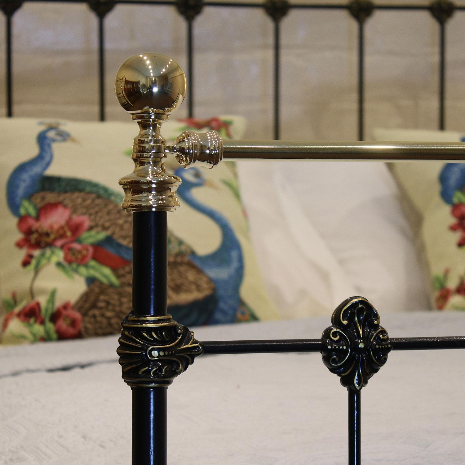 European Brass and Iron Gold Lined Bed, MD68