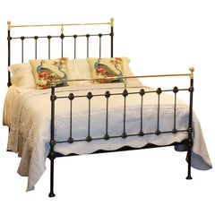 Antique Brass and Iron Gold Lined Bed, MD68