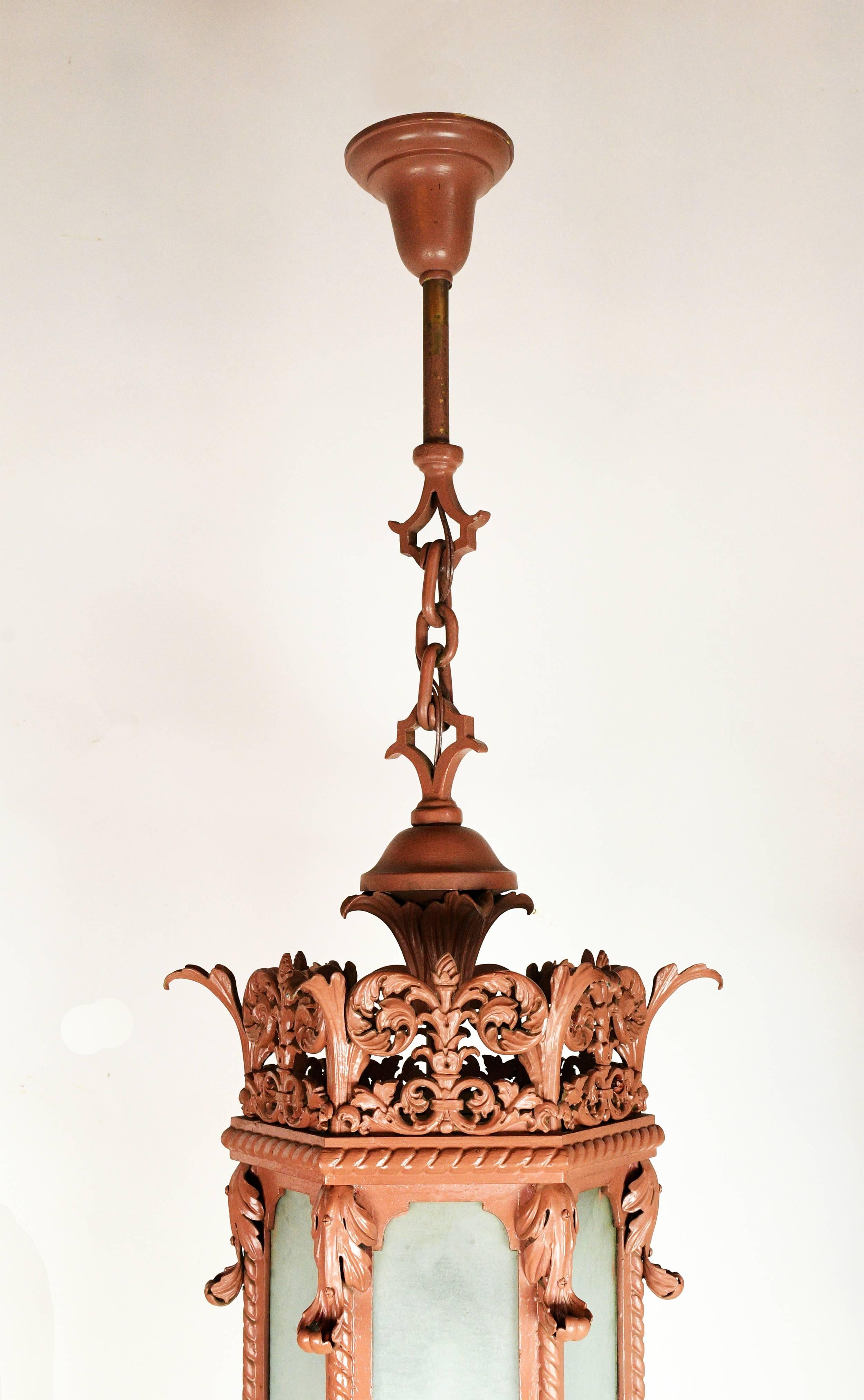 American Brass and Iron Theater Pendant with Filigree