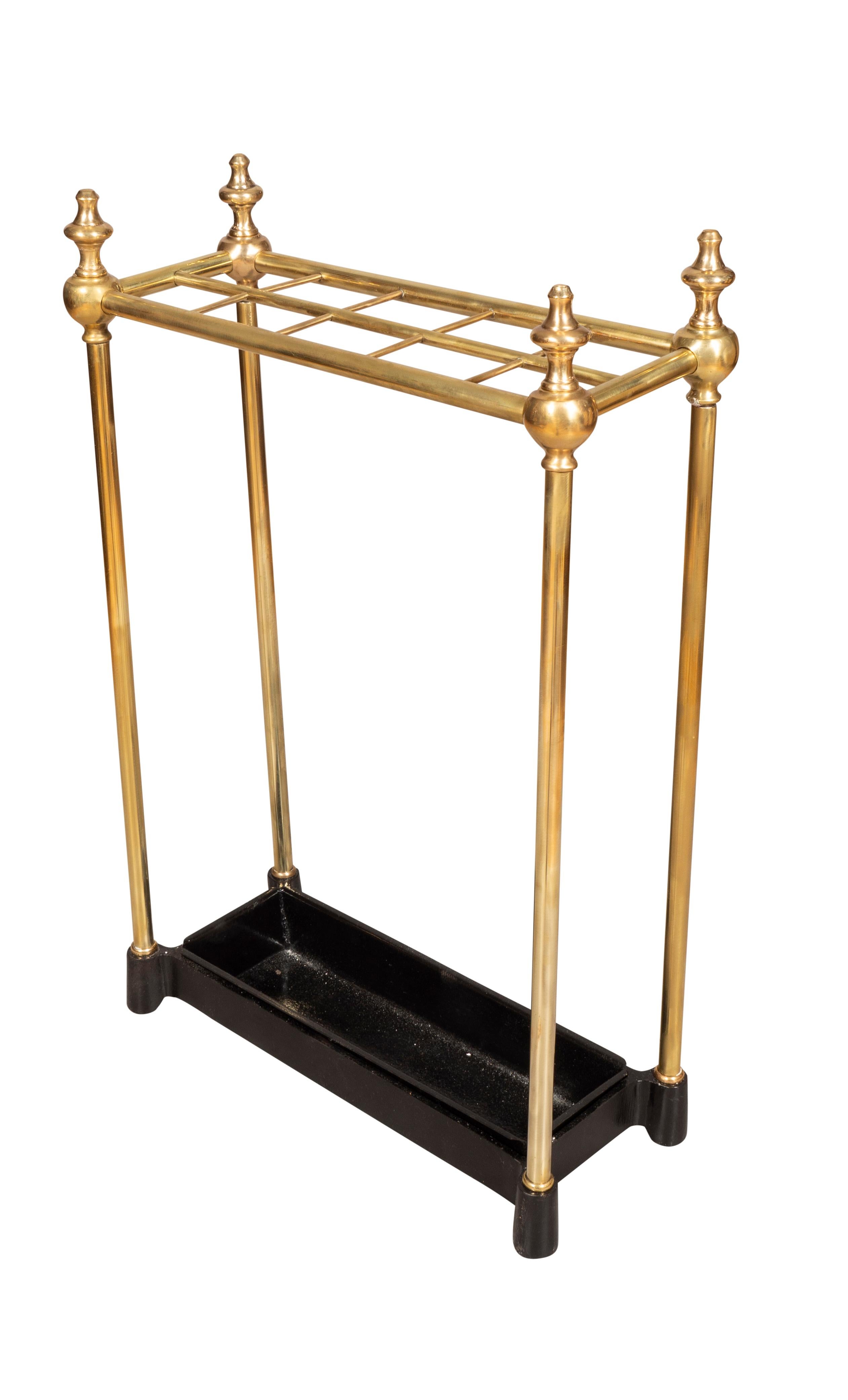 Brass and Iron Umbrella Stand In Good Condition In Essex, MA