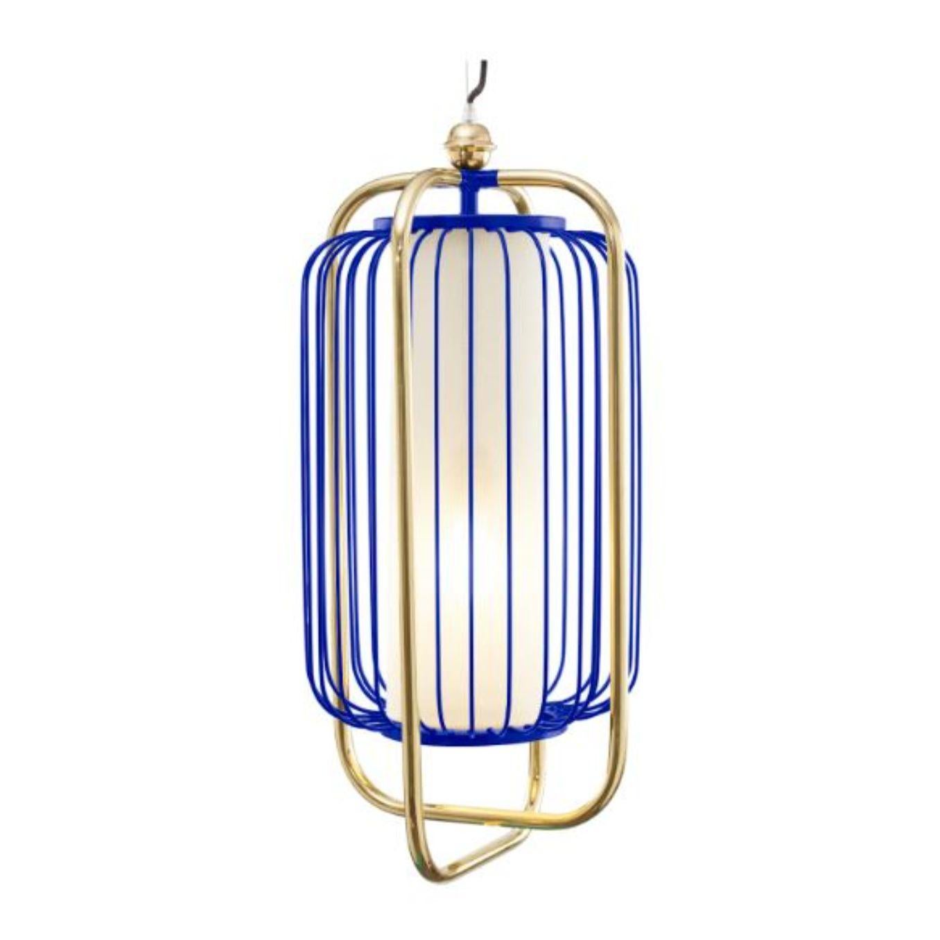 Portuguese Brass and Ivory Jules II Suspension Lamp by Dooq For Sale