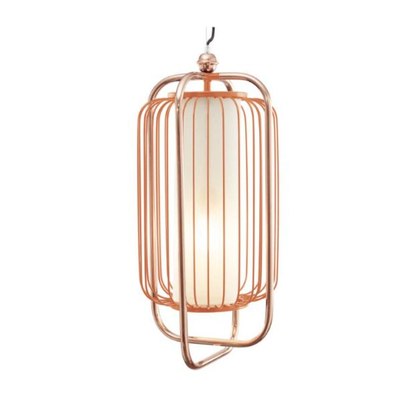 Brass and Ivory Jules II Suspension Lamp by Dooq For Sale 2