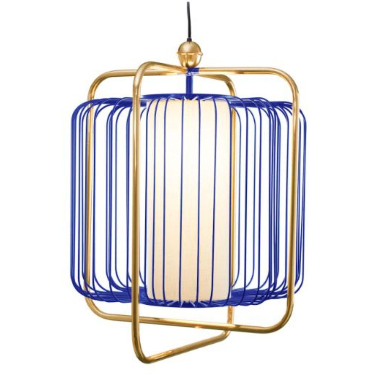 Modern Brass and Ivory Jules Suspension Lamp by Dooq For Sale