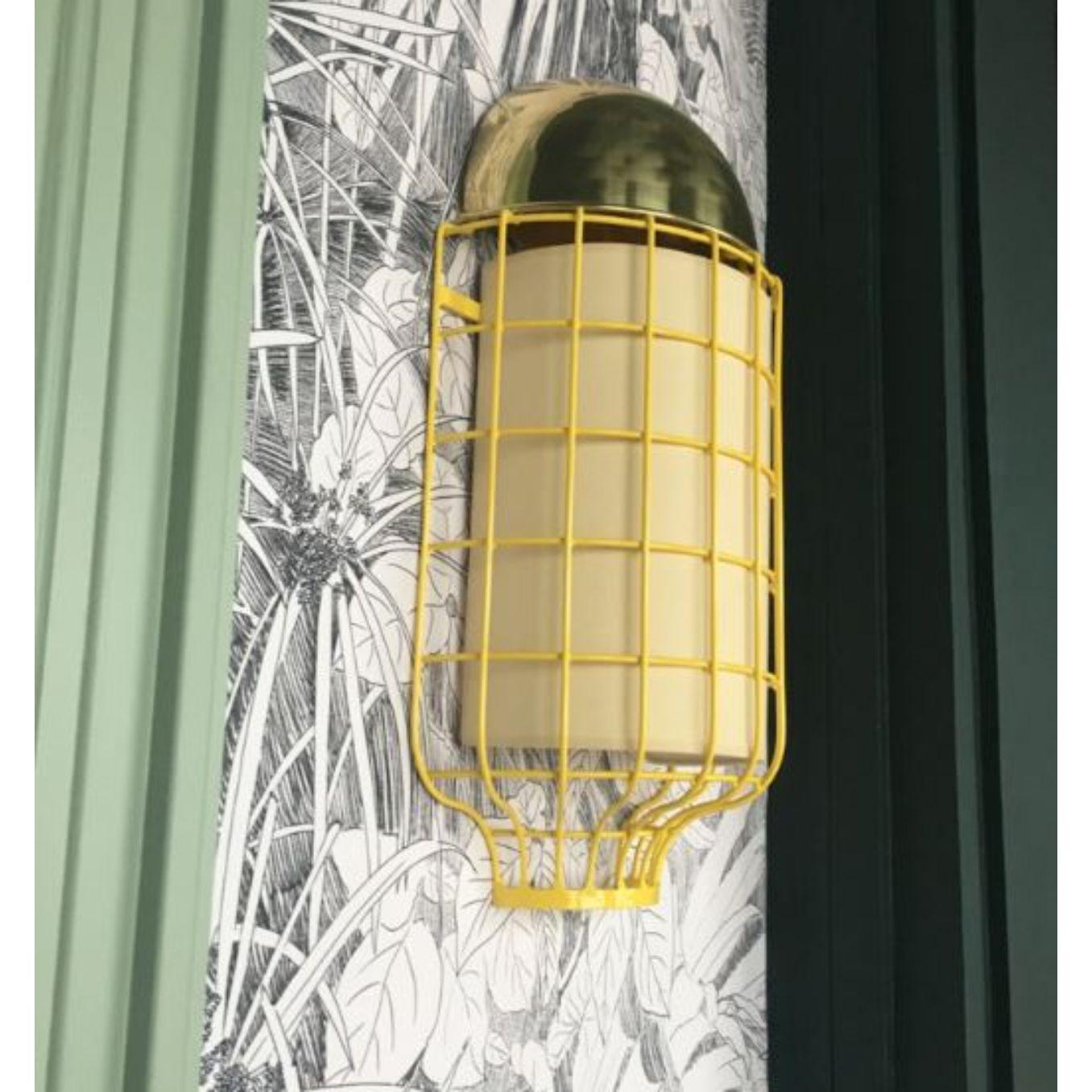 Brass and Jade Magnolia Wall Lamp by Dooq For Sale 3