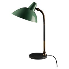 Vintage Brass and Lacquered Aluminum Table Lamp by Metalarte in the style of Stilnovo
