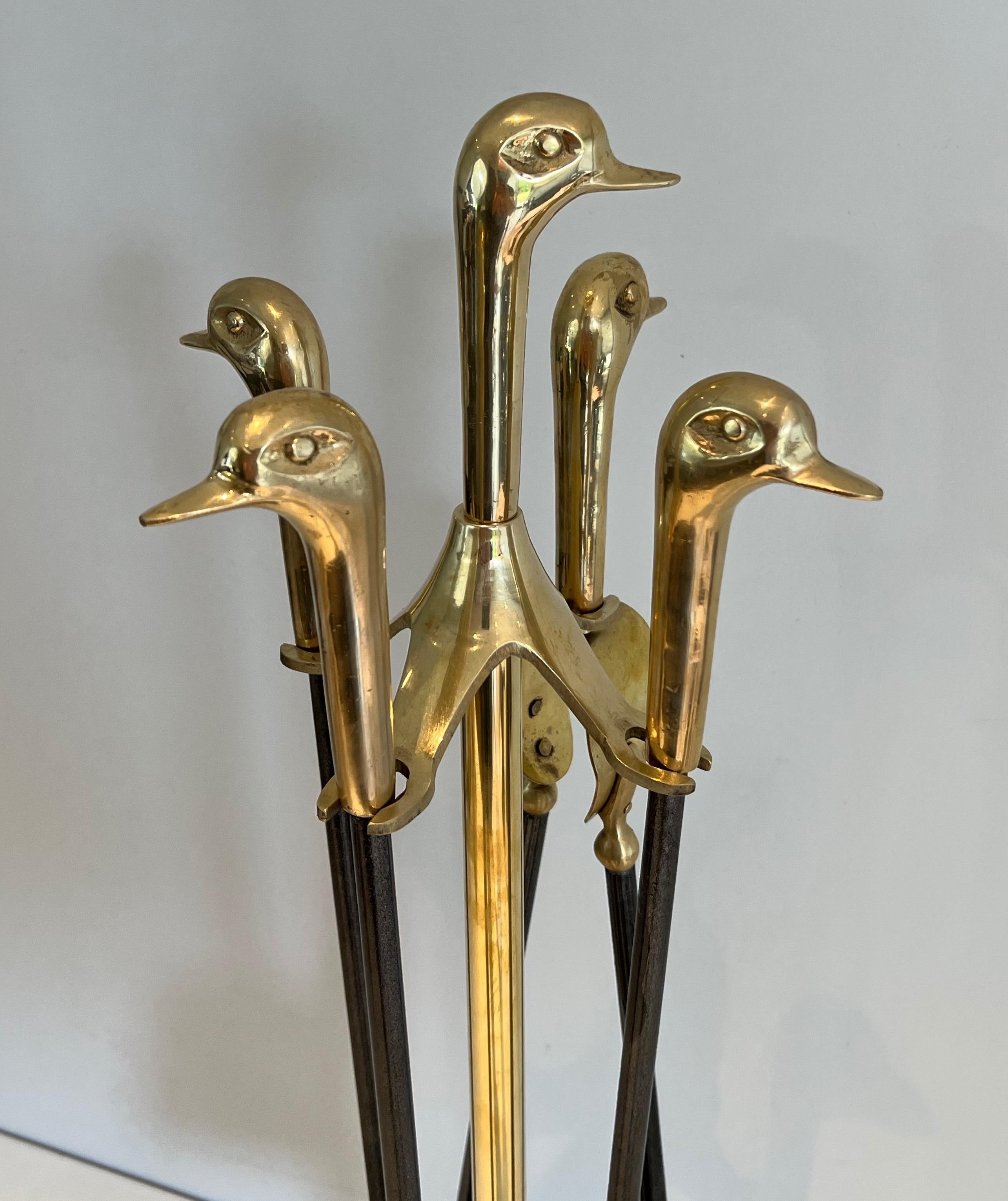 vintage brass duck head cane