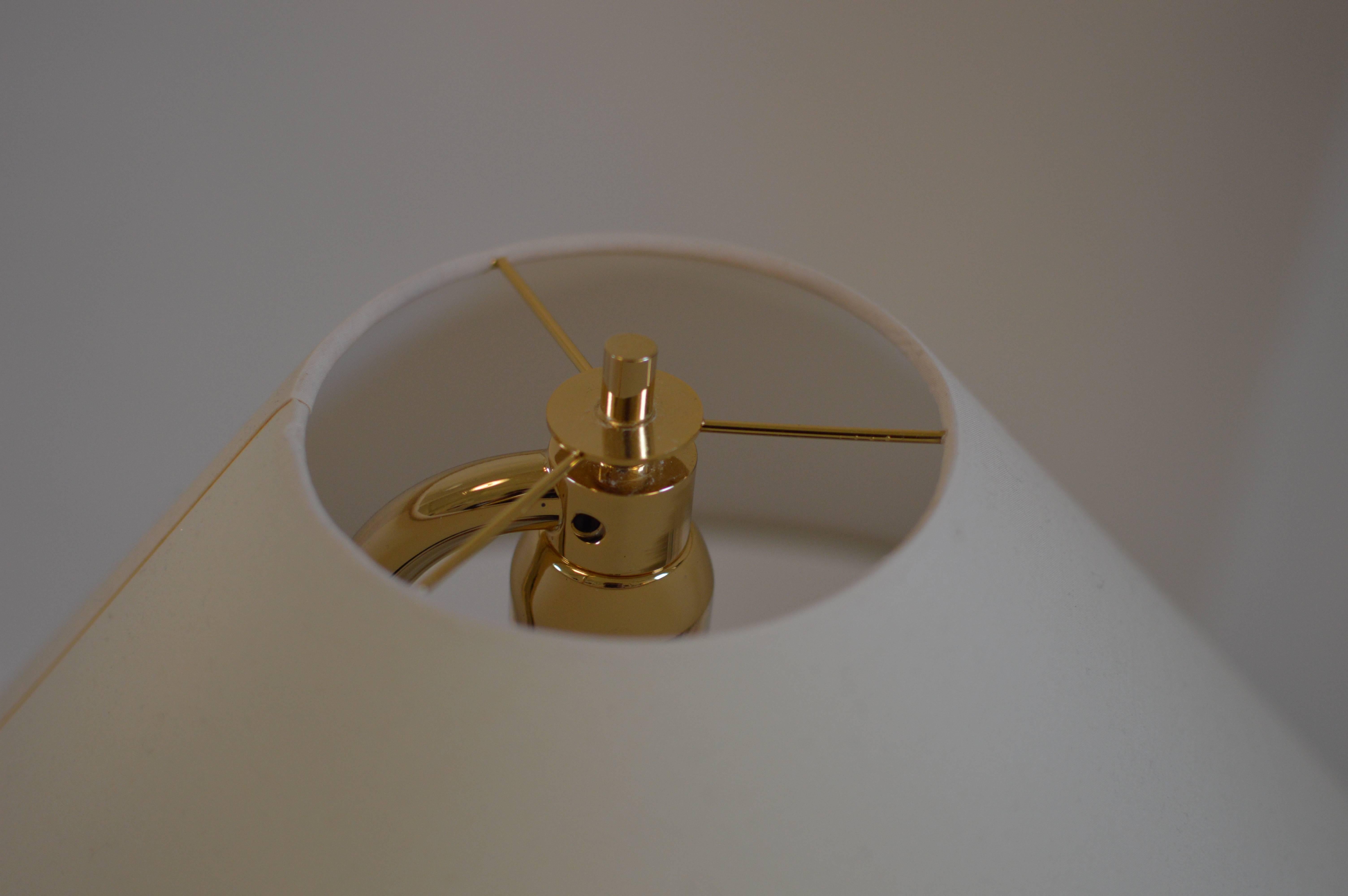 Brass and Leather 'Hase BL' Floor Lamp by Kalmar Werkstaetten 1