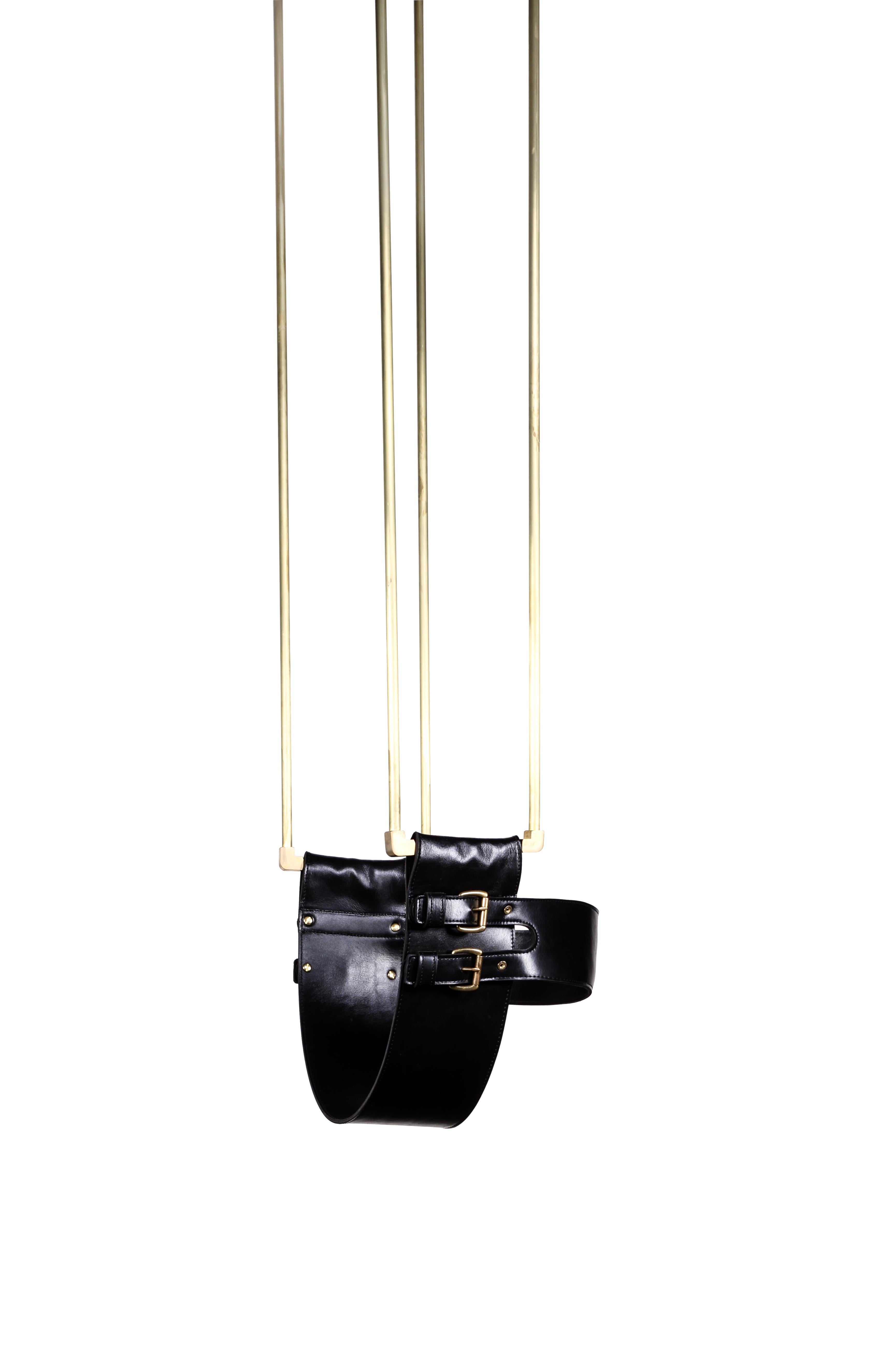 Leather Free Standing Swing Set

12’W x 6”D x 100”H

Finish: Steel frame with brass finish

Made to Order

(wh)ORE HAüS STUDIOS is a female run and operated design studio based in Downtown Los Angeles. Founded by a former fashion model who