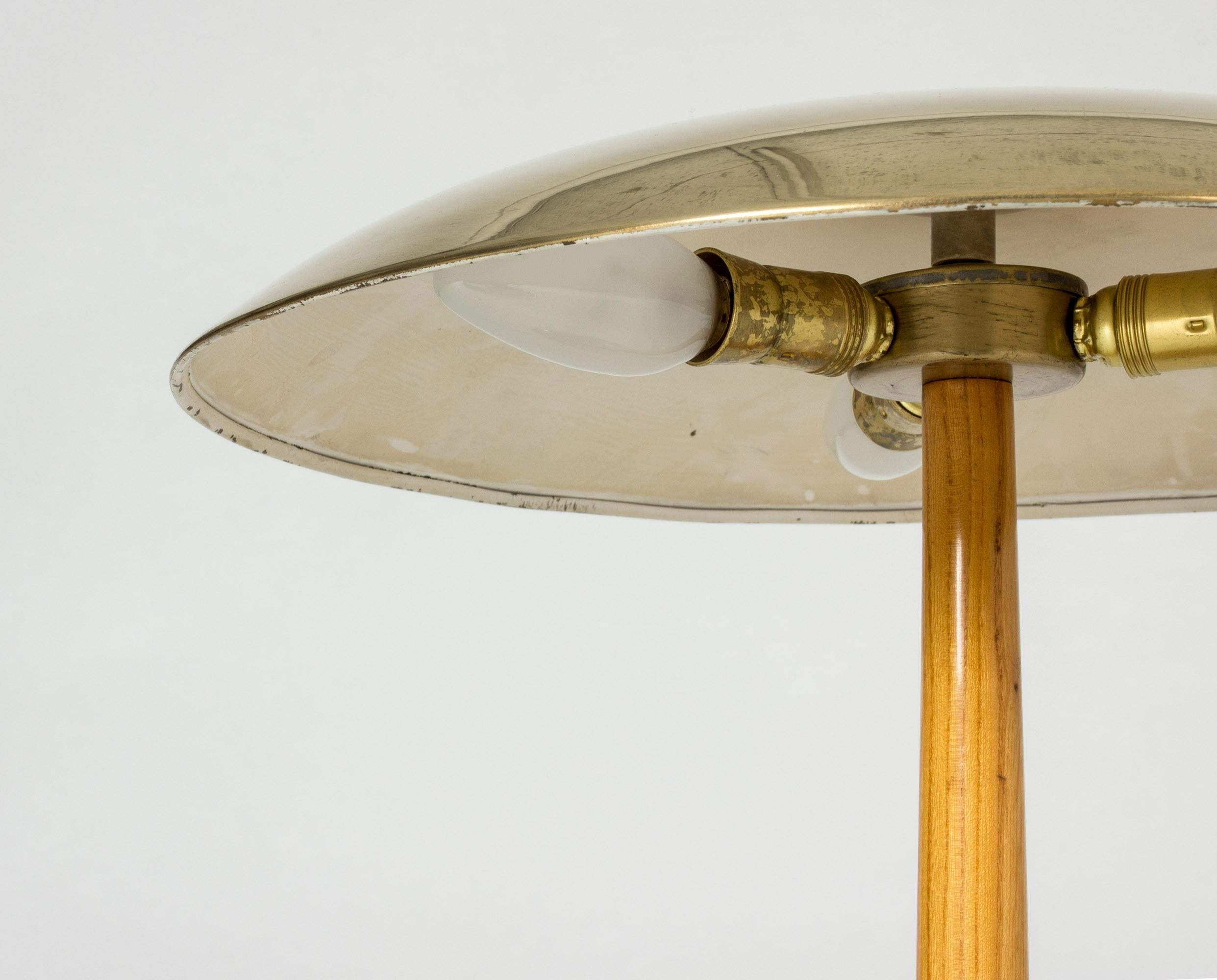 Brass and Leather Table Lamp by Bo Notini 2