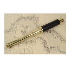 Brass and Leather Telescope, Second Half of the 19th Century