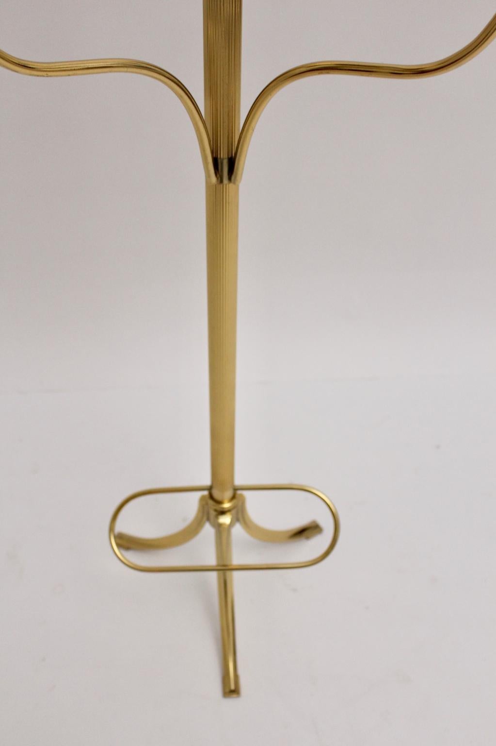 Mid Century Modern Brass and Leather Vintage Valet 1960s Italy 3