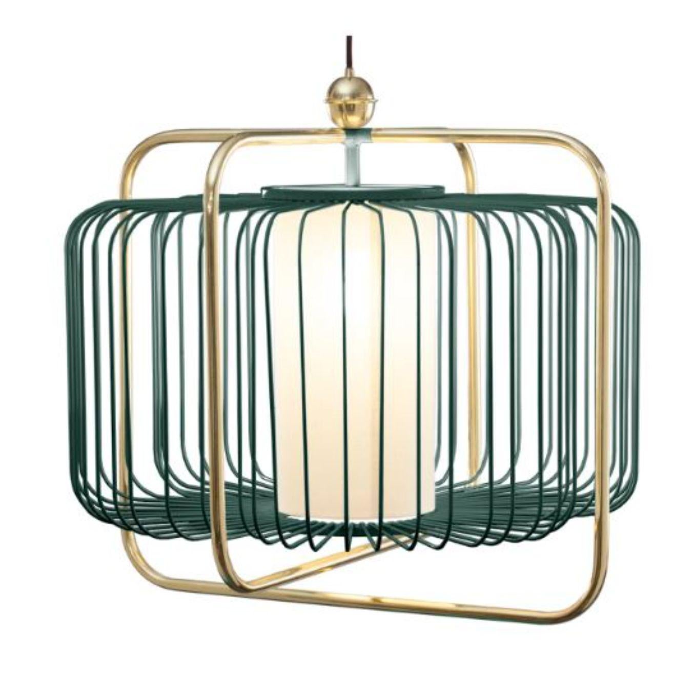 Brass and Lipstick Jules I Suspension Lamp by Dooq For Sale 2