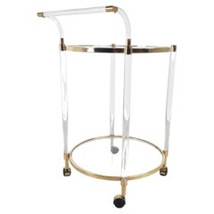 Brass and Lucite Drinks Trolley, 1970s