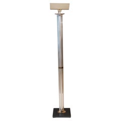 Brass and lucite hollywood regency-style italian uplighter