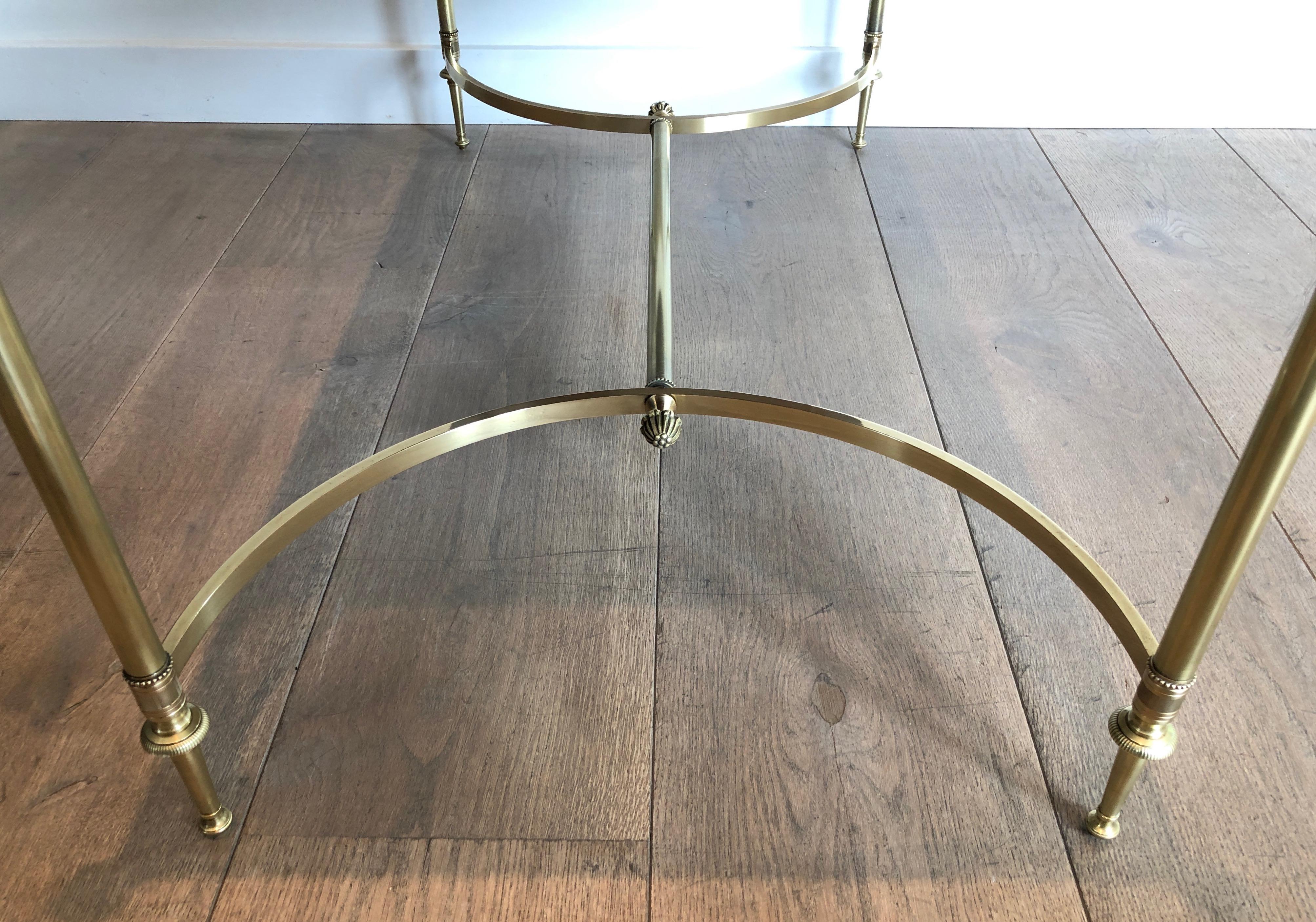 Brass and Mahogany Coffee Table by Maison Jansen, circa 1940 7