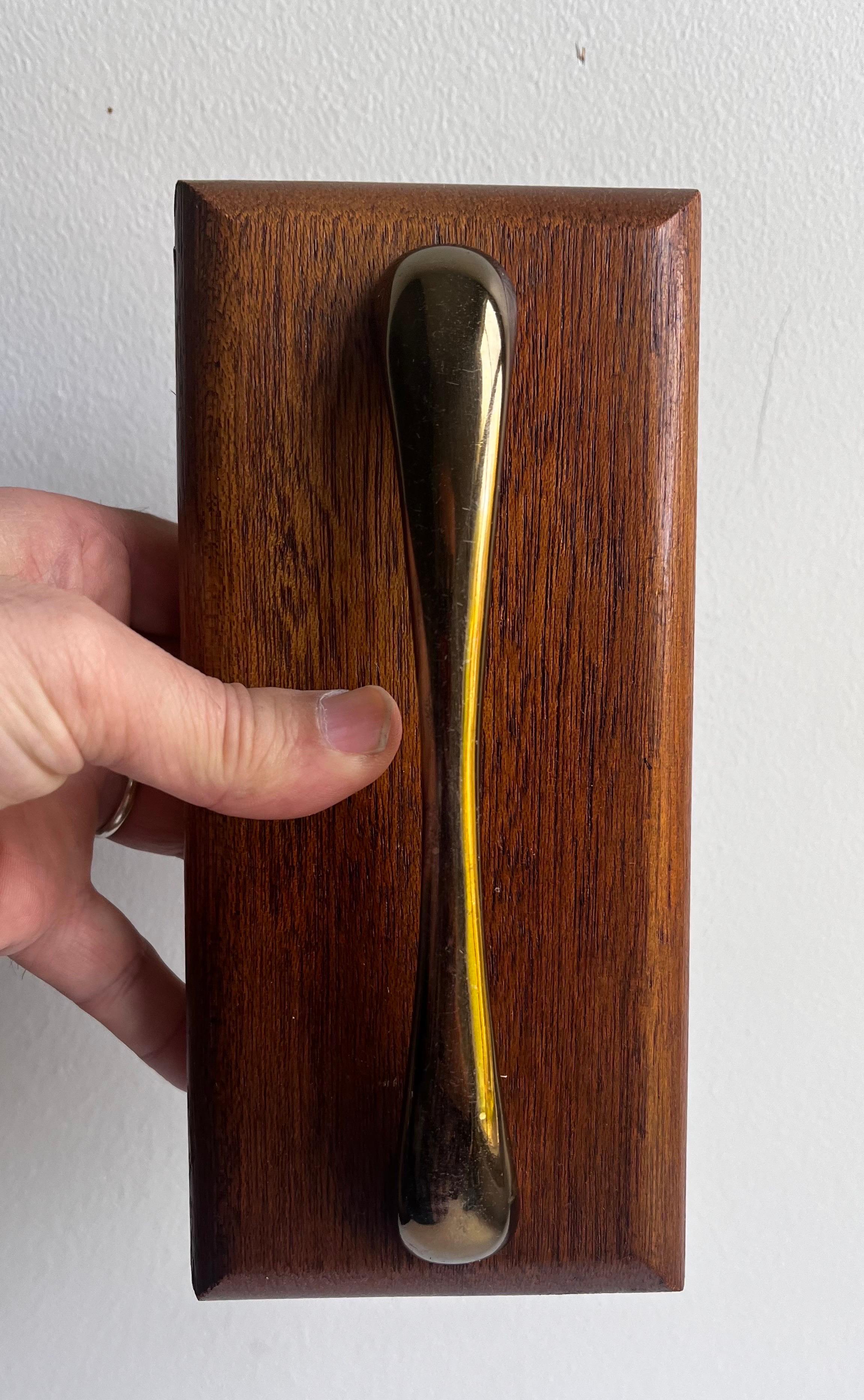 Laiton Boîte à bijoux en laiton et acajou par Ben Seibel pour Jenfred Ware, années 1960 en vente