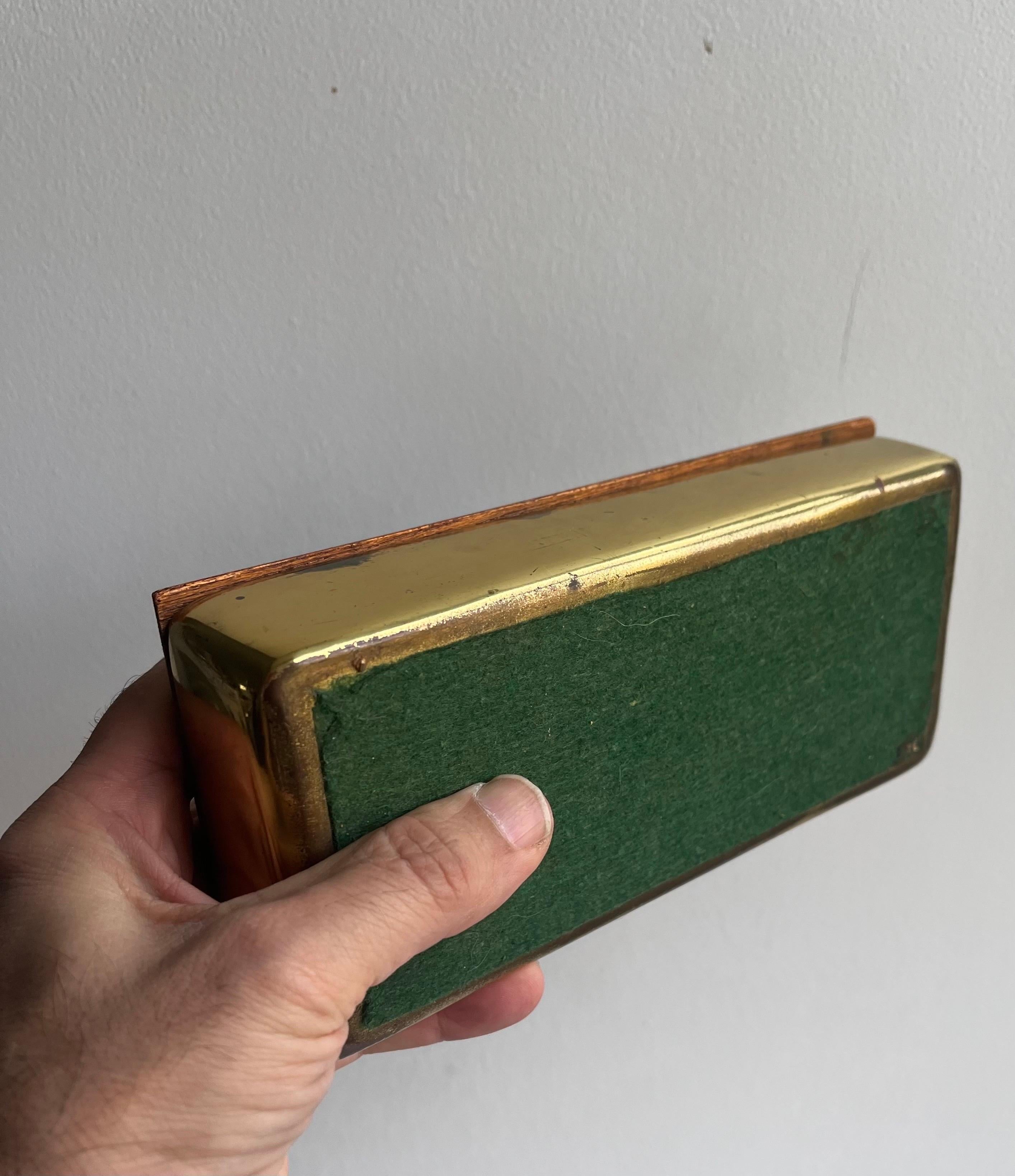 Boîte à bijoux en laiton et acajou par Ben Seibel pour Jenfred Ware, années 1960 en vente 2