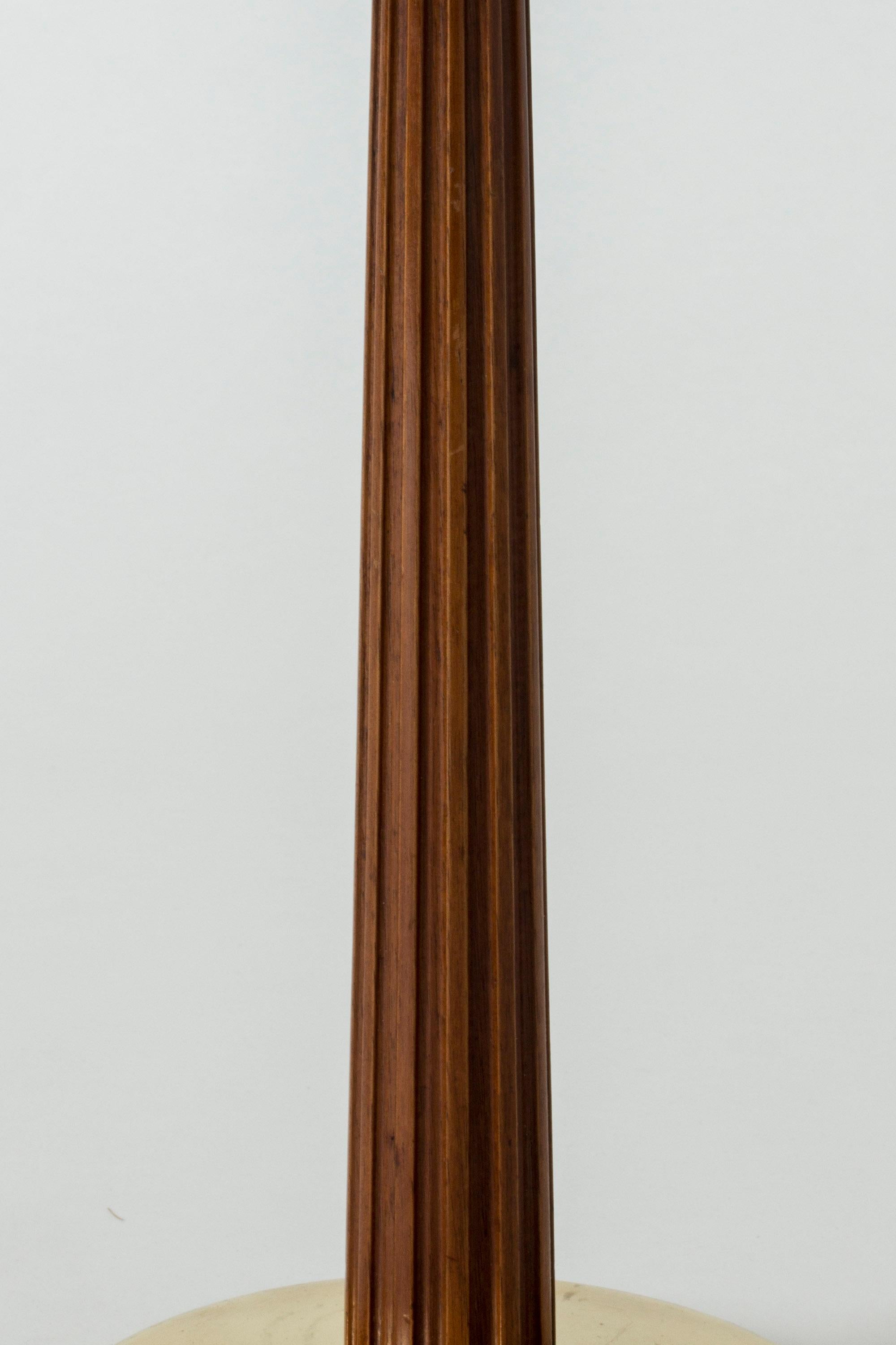 Mid-20th Century Brass and Mahogany Table Lamps from Böhlmarks