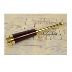 Brass and Mahogany Telescope, Mid-19th Century