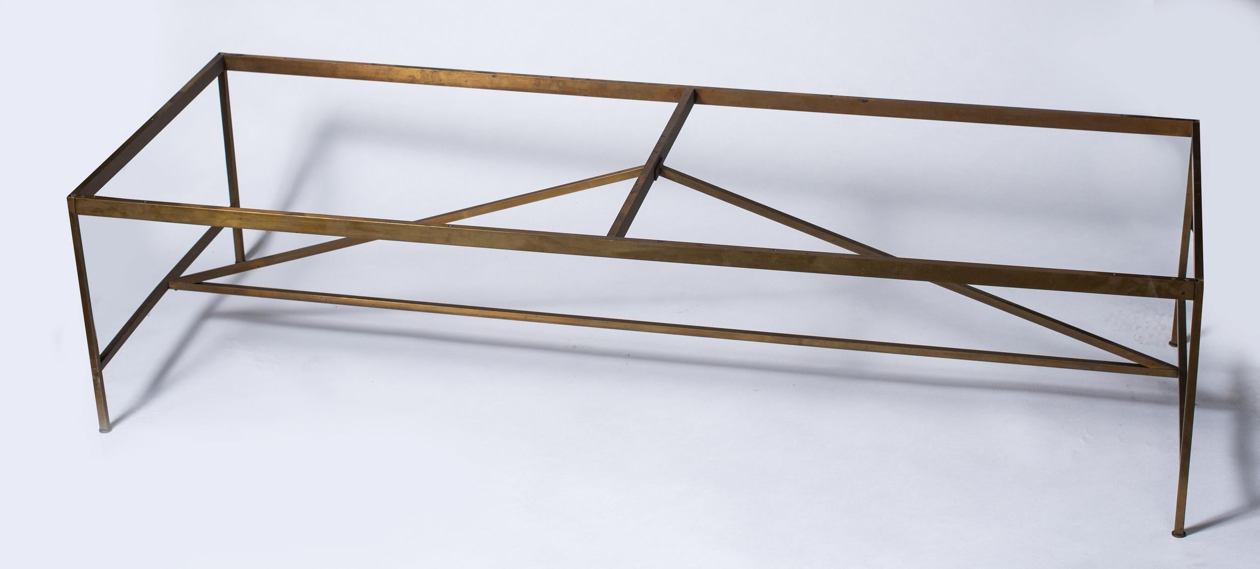 Mid-Century Modern Brass and marble coffee table, by Paul McCobb, USA circa 1955 / 1960 For Sale