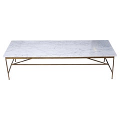 Brass and marble coffee table, by Paul McCobb, USA circa 1955 / 1960