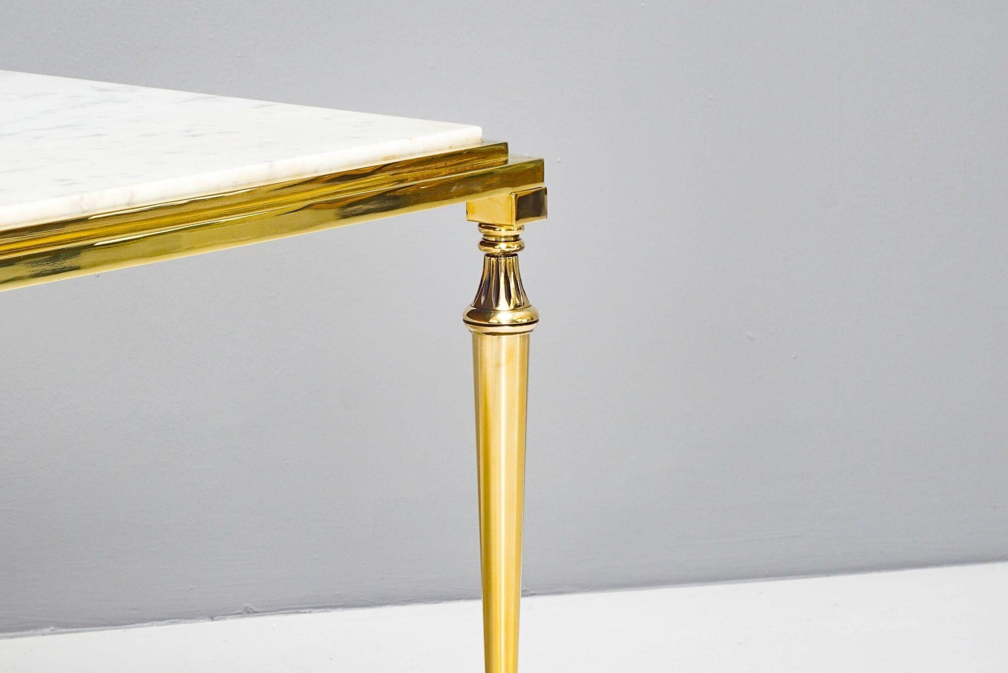 Table basse en laiton et marbre en vente 2