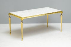 Brass and Marble Coffee Table