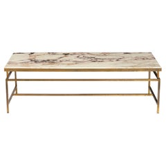 Brass and Marble Coffee Table, Italy circa 1950