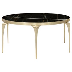 Brass and Marble Coffee Table "Spider"
