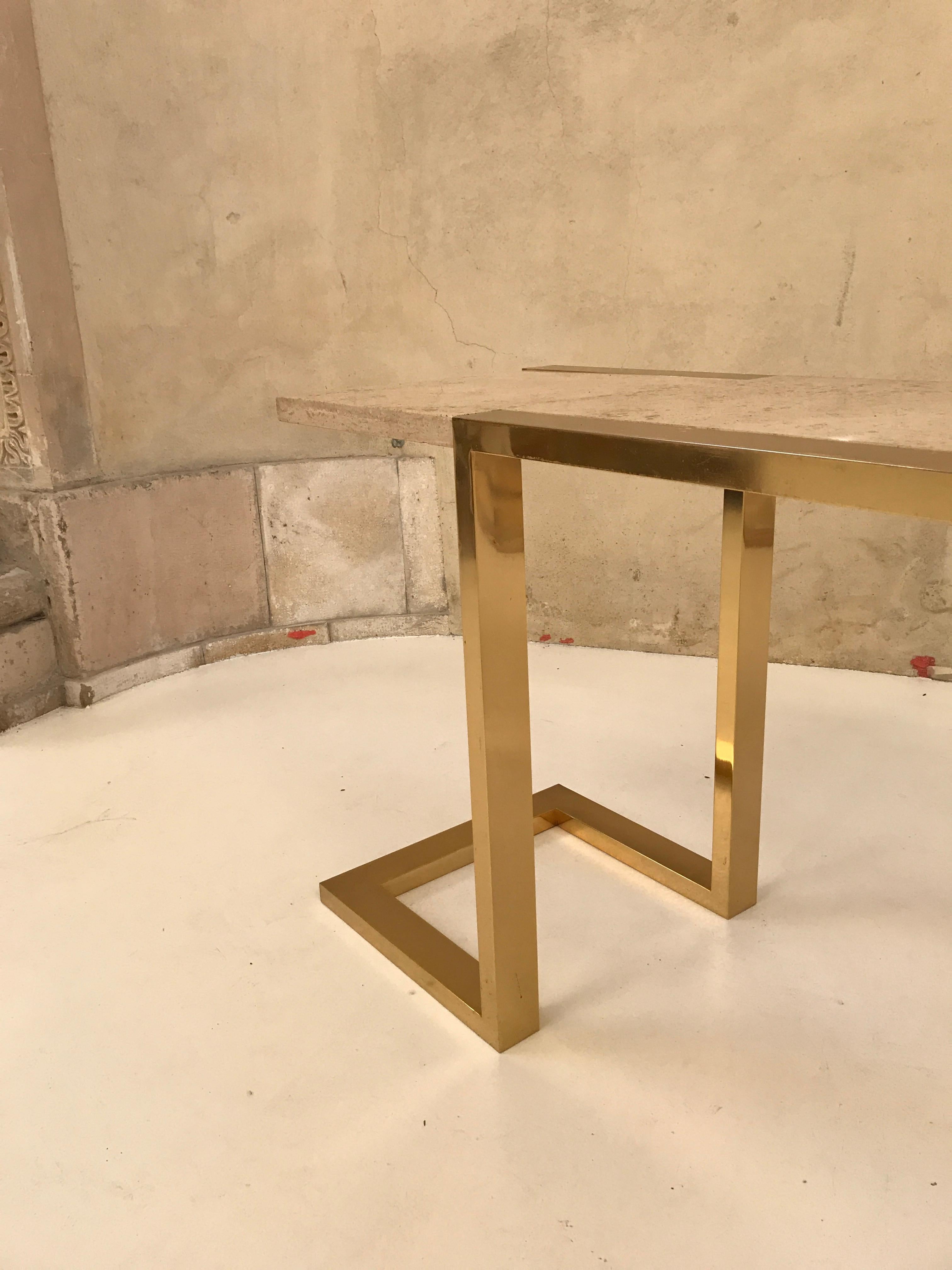 Brass and Marble Console by Cittone Oggi 6