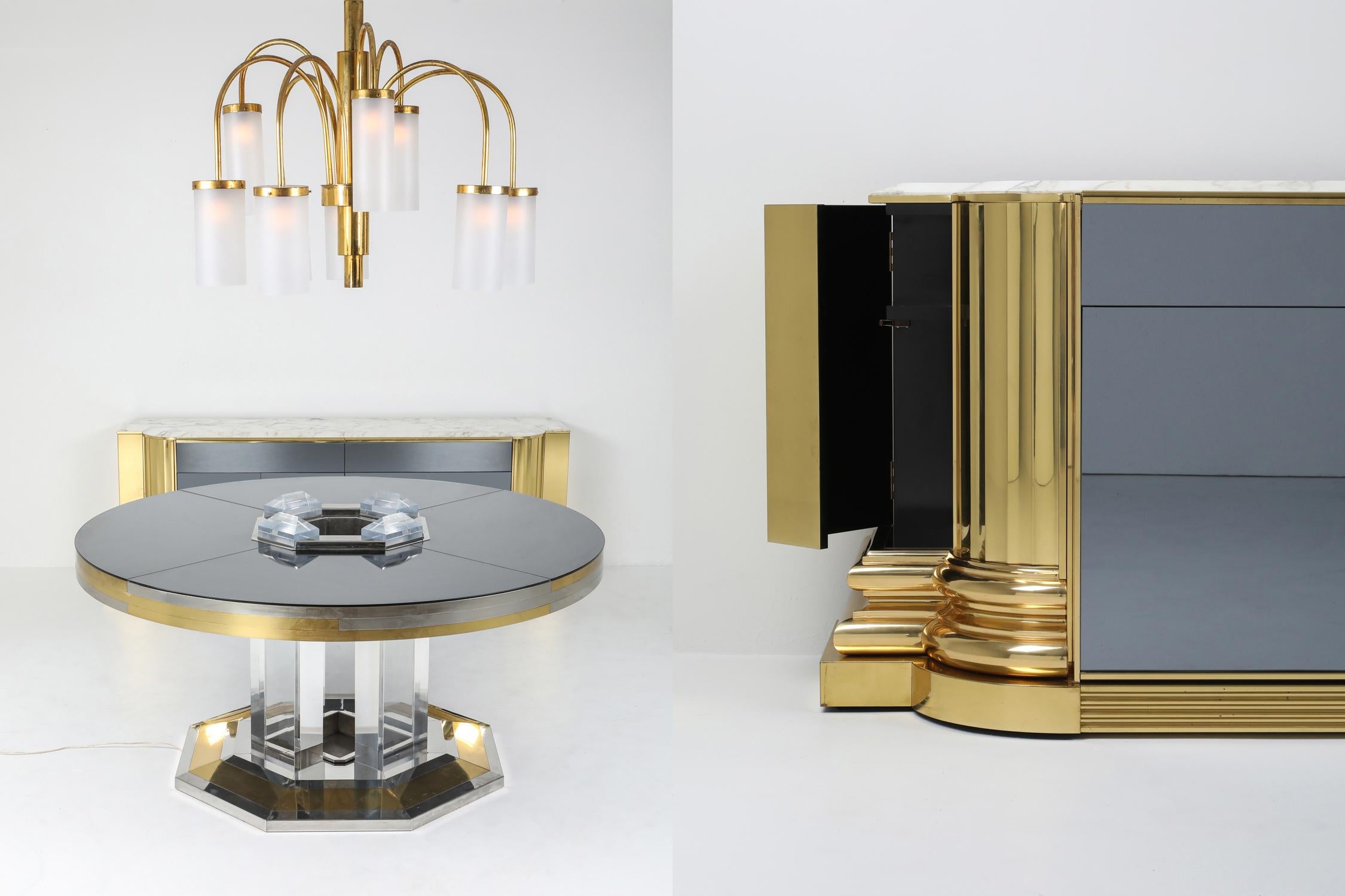 Brass and Marble Credenza by Sandro Petti for l'angelometallarte 4