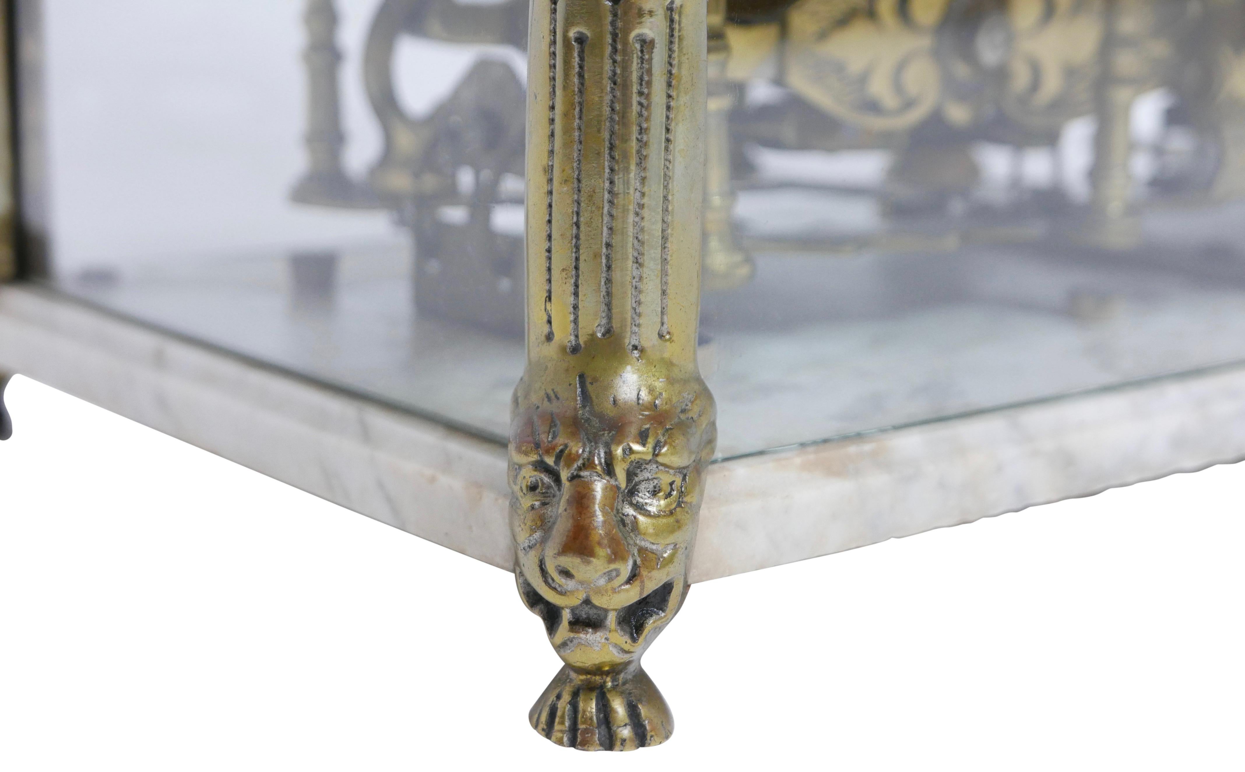 Brass and Marble Culinary Balance Scale with Nickel Silver Weigh Pans 6