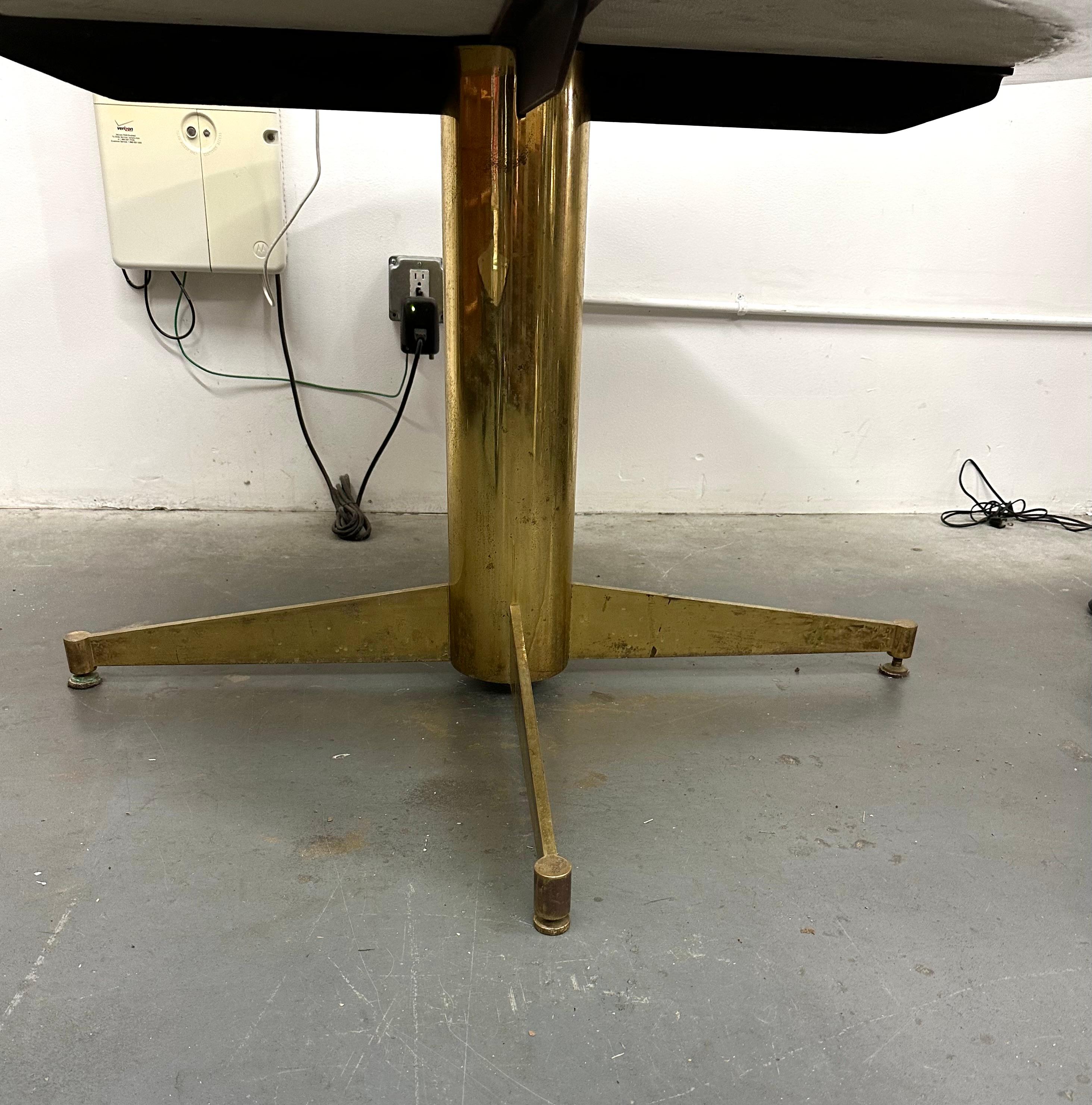 Italian Brass and Marble Dining Table by Ignazio Gardella For Sale