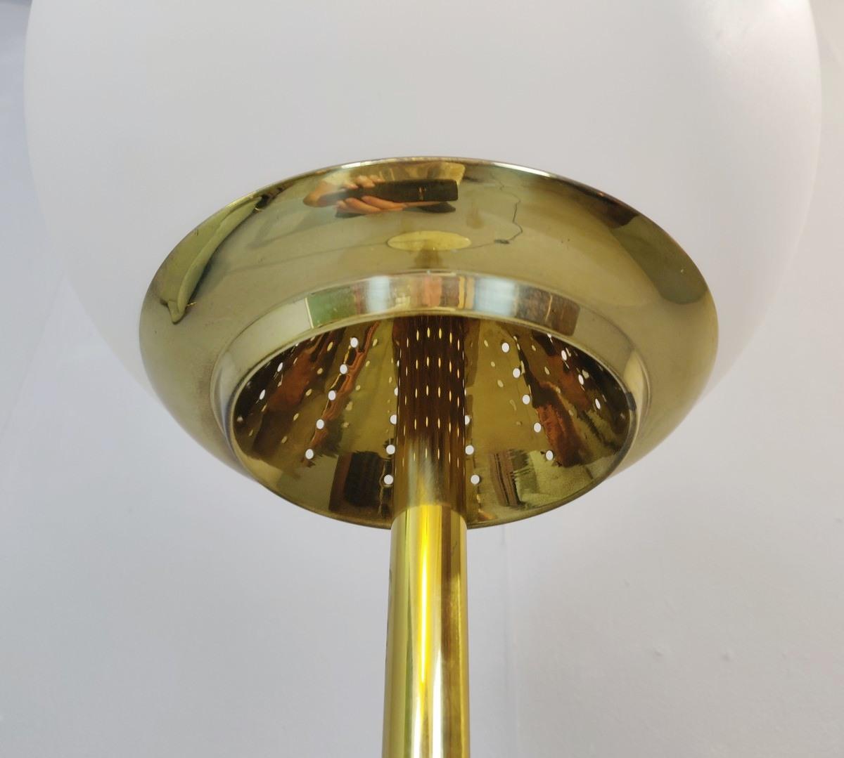 Mid-Century Modern Brass and Marble Italian Floor Lamp, 1960s