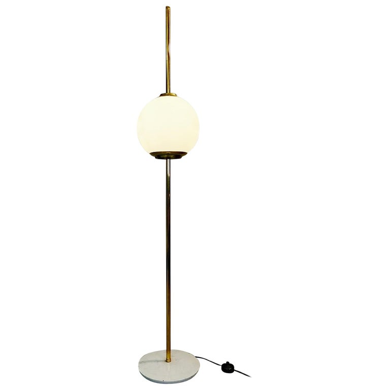 Brass and Marble Italian Floor Lamp, 1960s For Sale at 1stDibs