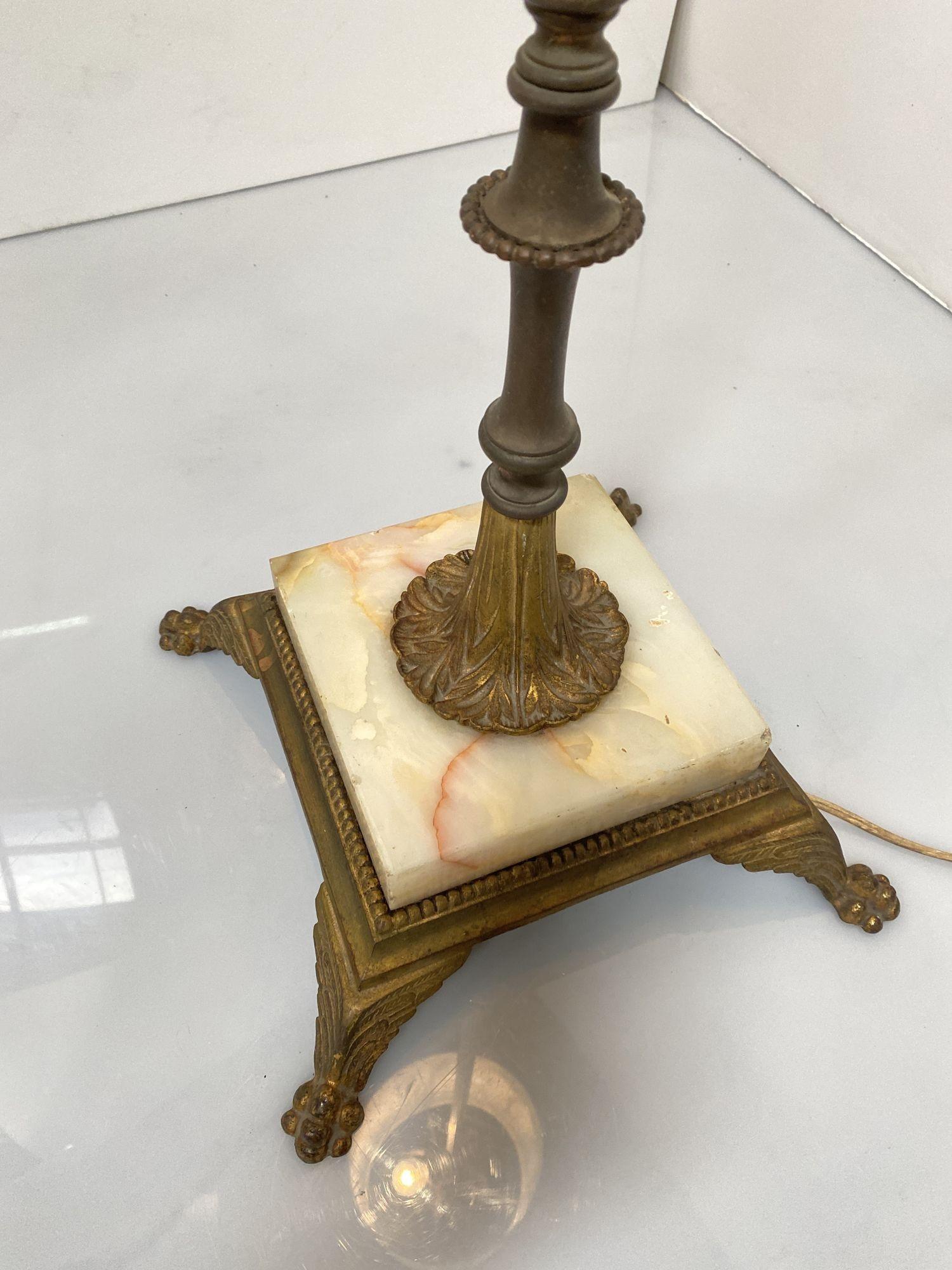 antique marble floor lamp
