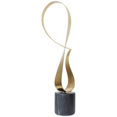 Brass and Marble Sculpture by Curtis Jere, 1970s