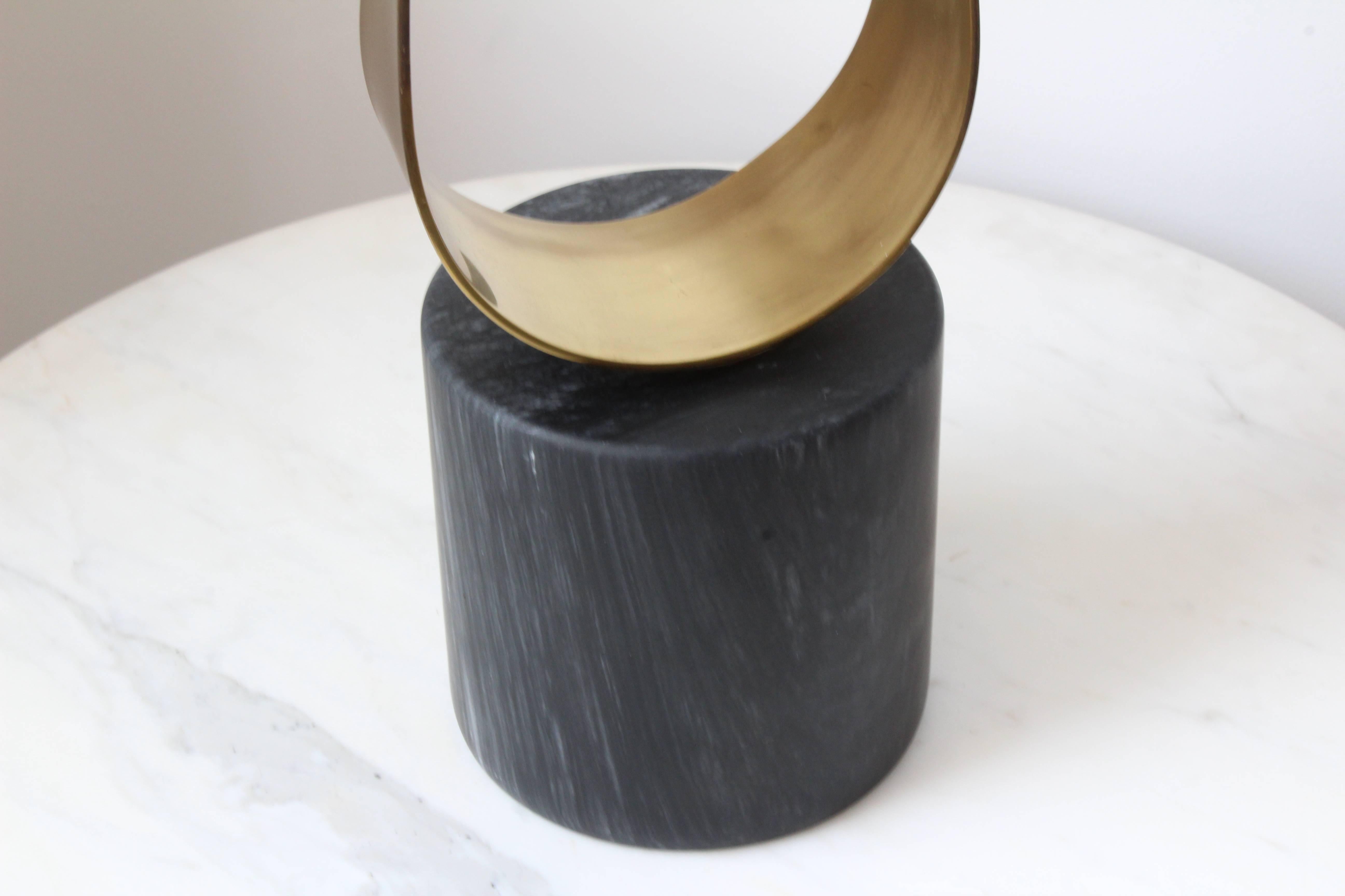 Mid-Century Modern Brass and Marble Sculpture by Curtis Jere, 1970s