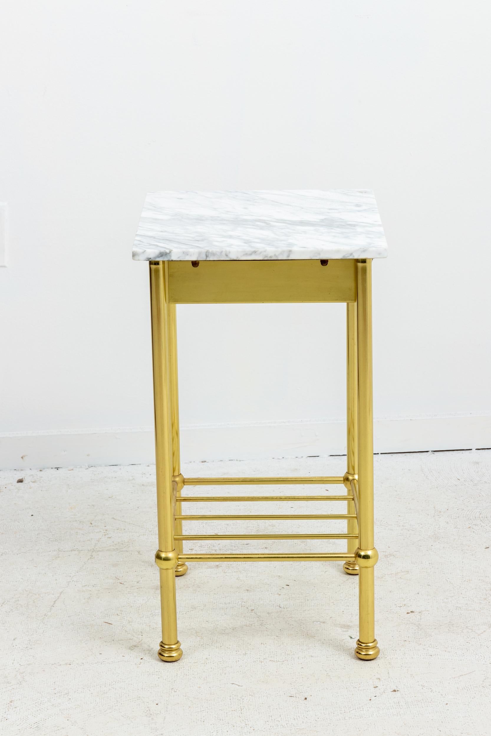 Brass and Marble Side Tables For Sale 2