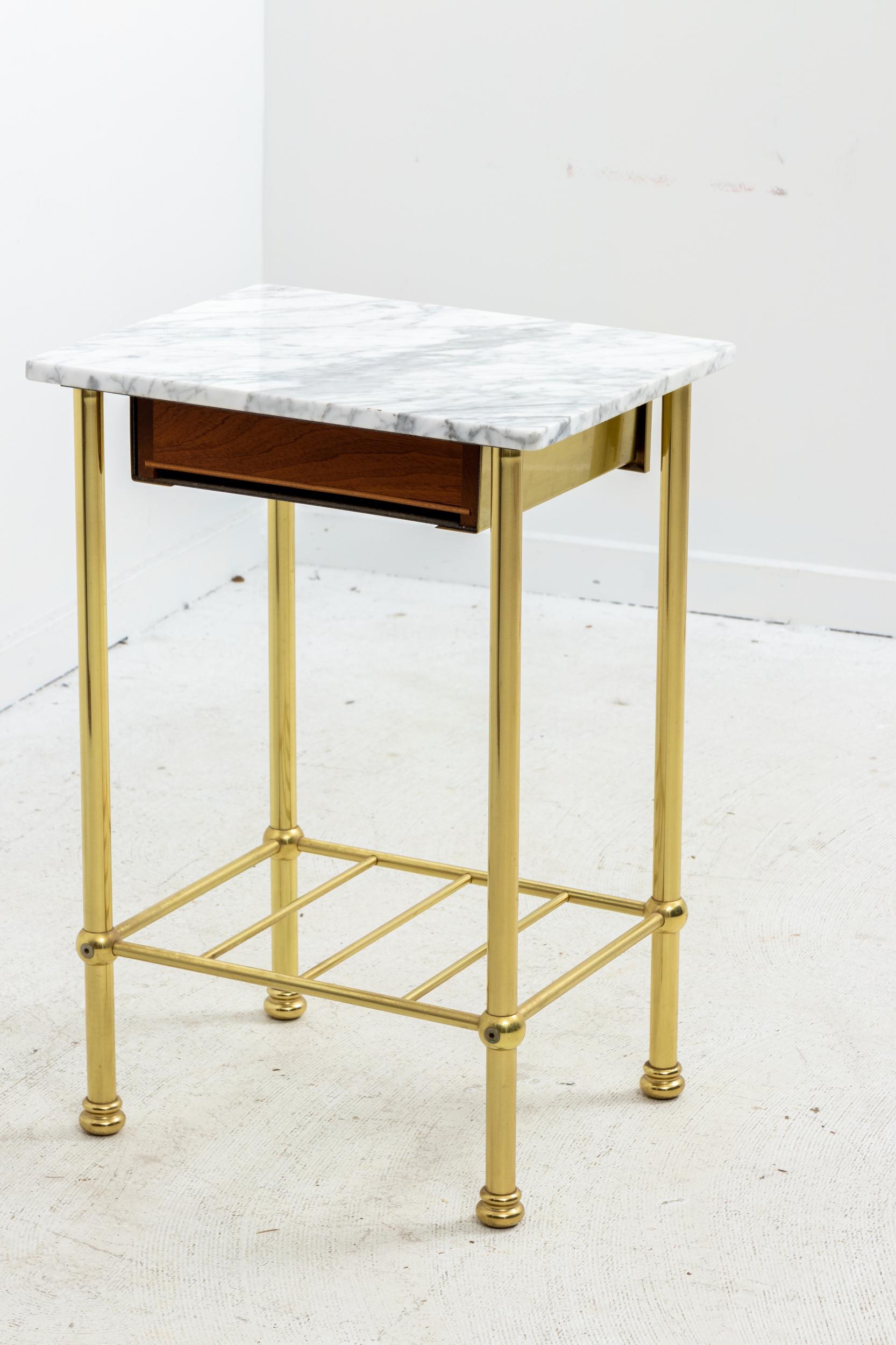 Brass and Marble Side Tables For Sale 3