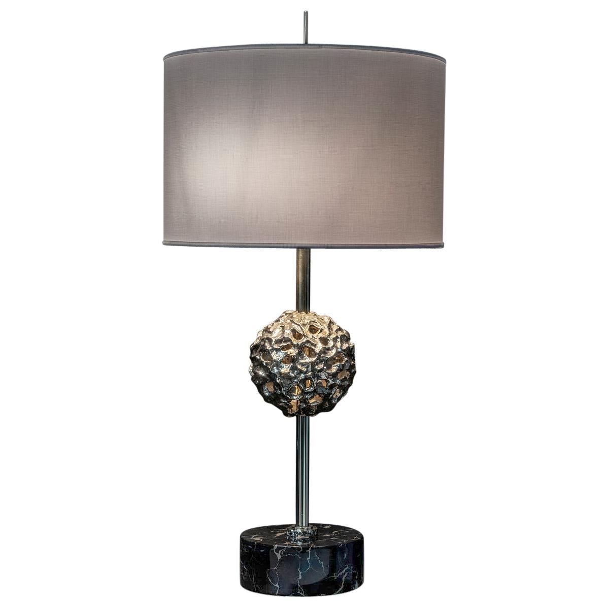 Brass and Marble "Talete" Table Lamp For Sale