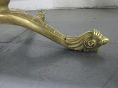 Brass and Marble-Top Dining Table in the Style of Maison Jansen