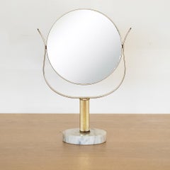 Brass and Marble Vanity Mirror