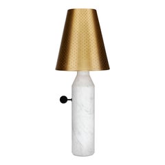 Brass and Marble "Vulcain" Table Lamp, Pool
