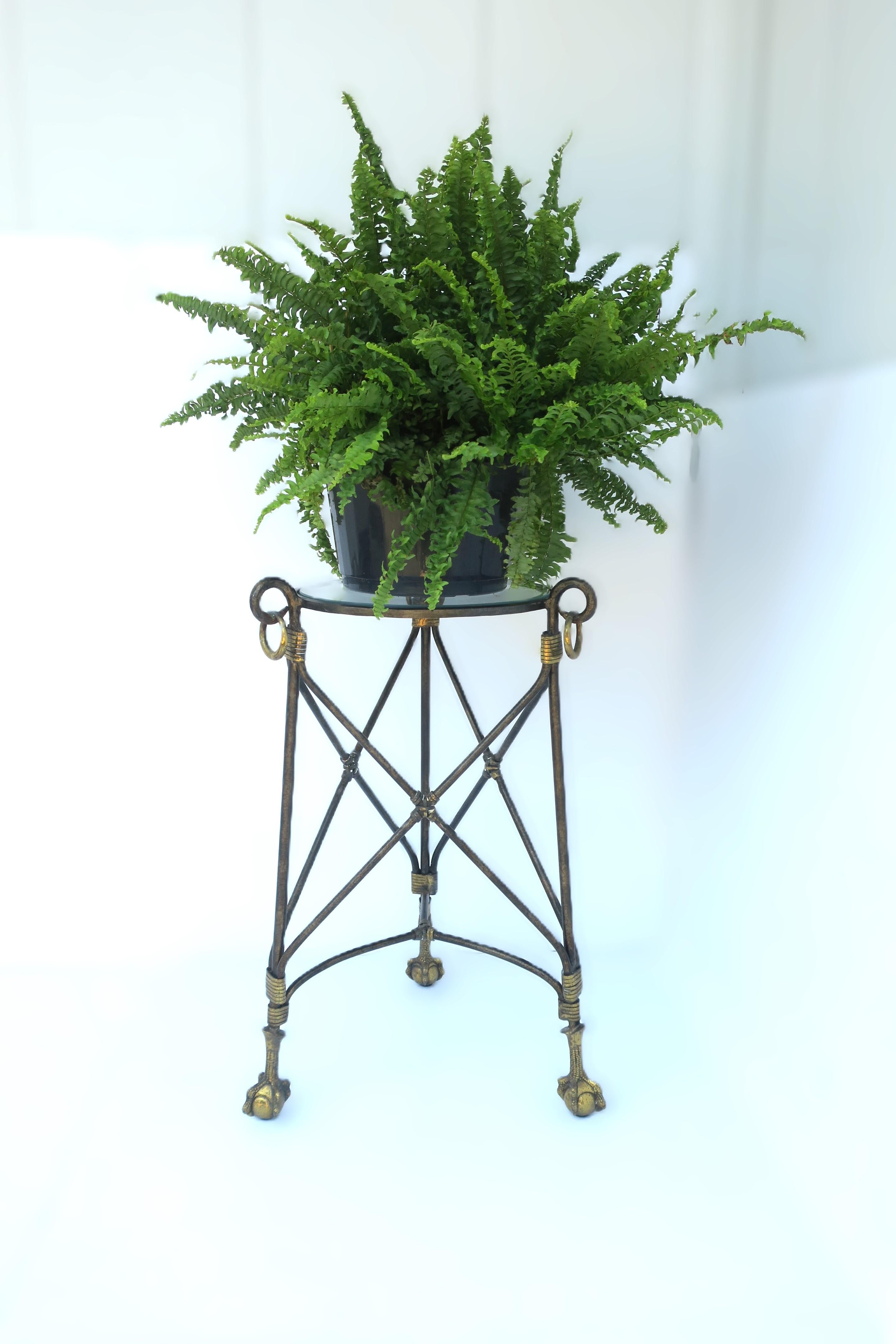 Brass and Metal Ball and Claw Drinks Table 7