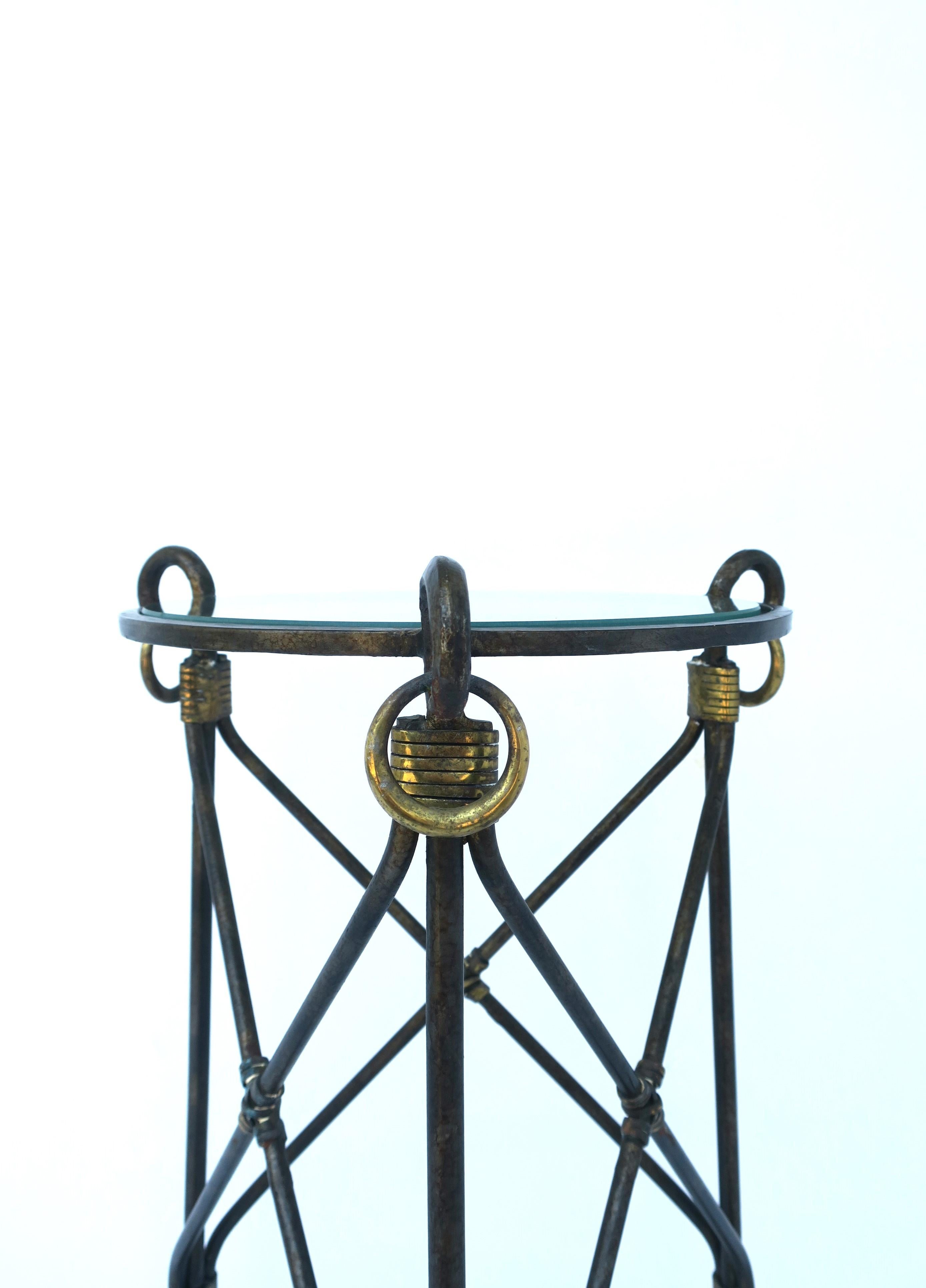 20th Century Brass and Metal Ball and Claw Drinks Table