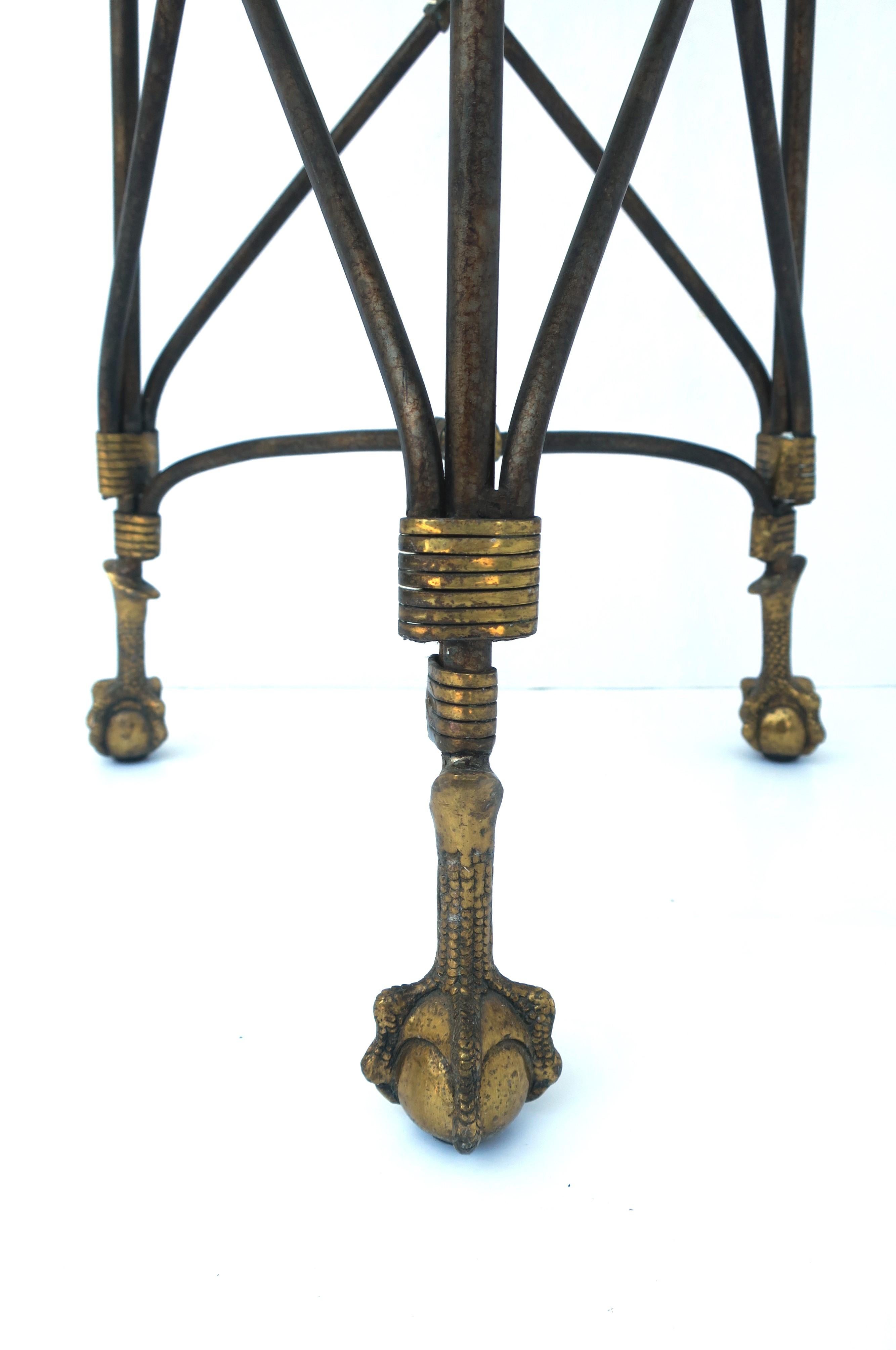 Brass and Metal Ball and Claw Drinks Table 1