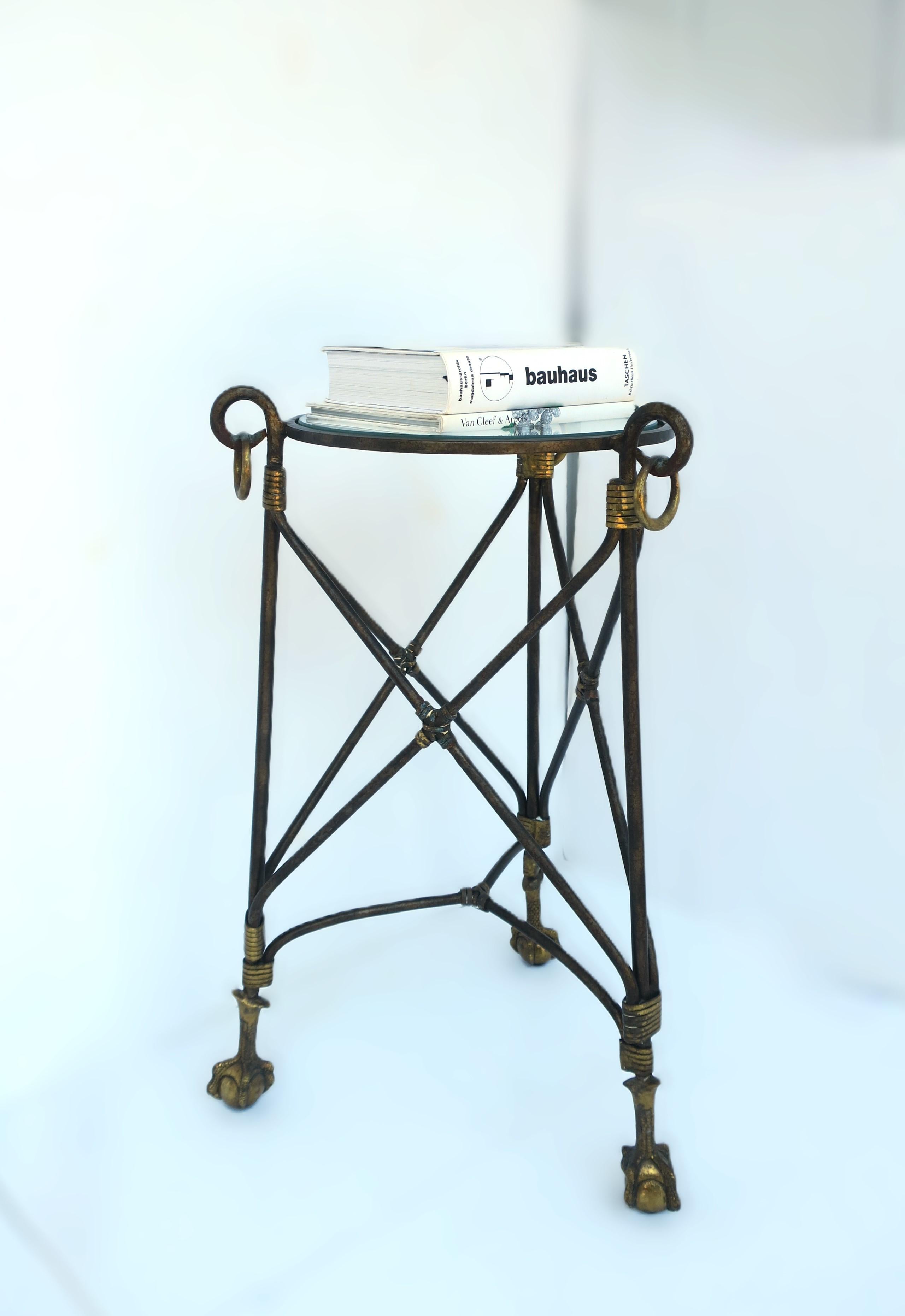 Brass and Metal Ball and Claw Drinks Table 5